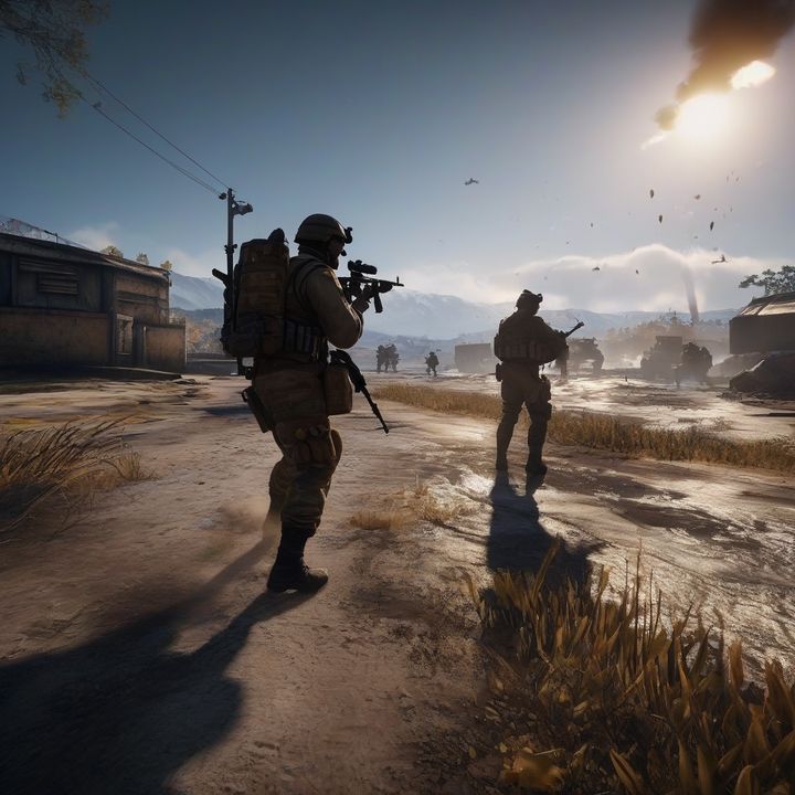 Battlefield 6 multiplayer gameplay reveal on a large screen display.