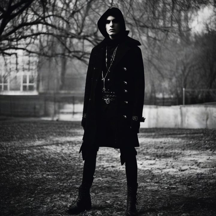 Xavier, a character, portrayed as an edgy goth in Myth story.