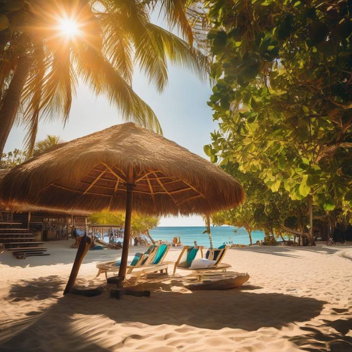 Five husbandos pose together, showcasing summer vacation memories.